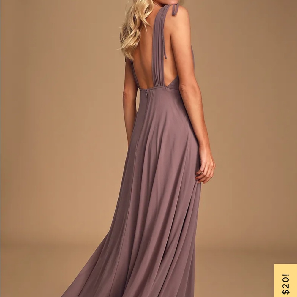 Dance the Night Away Dusty Purple Backless Maxi Dress
